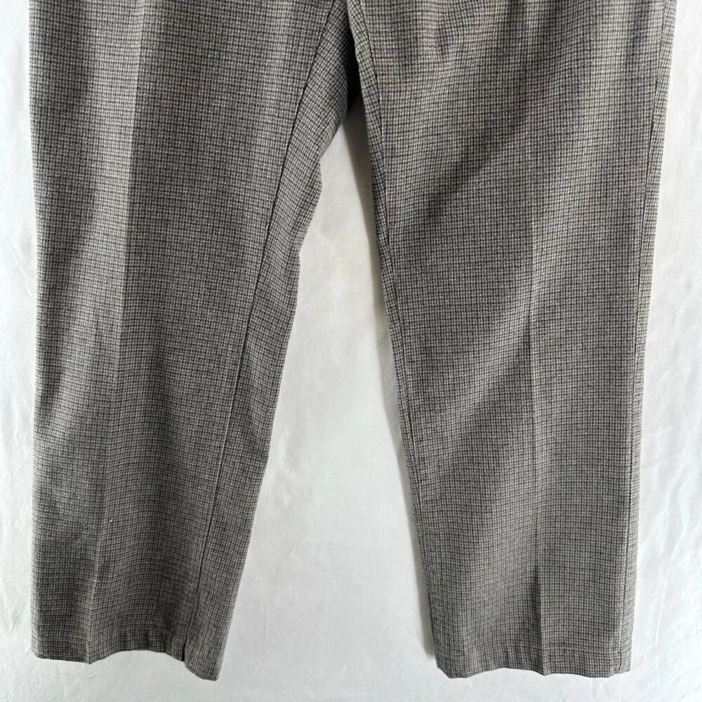 Banana Republic Pants Mens 34 Straight Fit Pockets Houndstooth Preppy Brown Gray